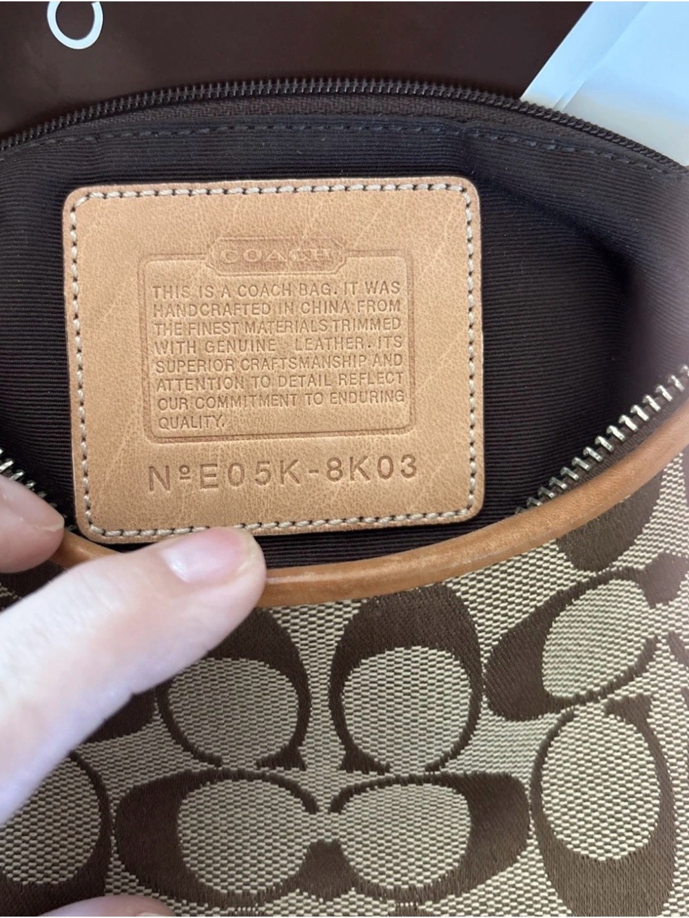 Coach Signature Hobo Purse E05K-8K03 Vintage Shoulder Tote - Picture 10 of 15